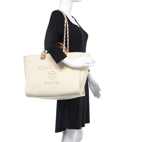 chanel deauville tote pearls|chanel deauville tote price.